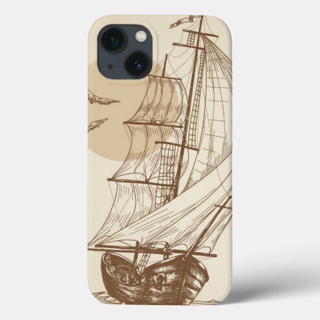 Vintages Segelboot Case-Mate iPhone Hülle (Rückseite)
