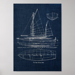 Vintages Segelbootkonzept Nr.1 Poster