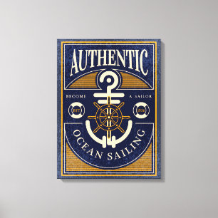 Vintages Segeln-Plakat Leinwanddruck