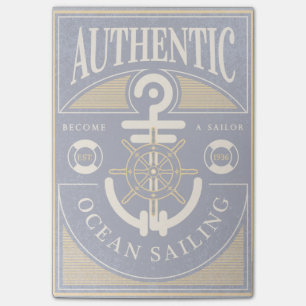 Vintages Segeln-Plakat Post-it Klebezettel