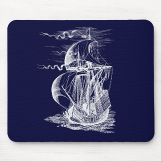 Vintages Segeln-Schiff Mousepad