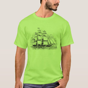 Vintages Segeln-Schiff T-Shirt