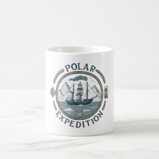 Vintages Segelschiff und Wasserzeichen Kaffeetasse
