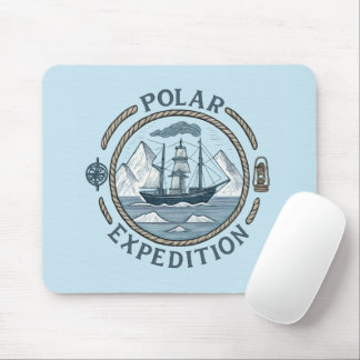 Vintages Segelschiff und Wasserzeichen Mousepad