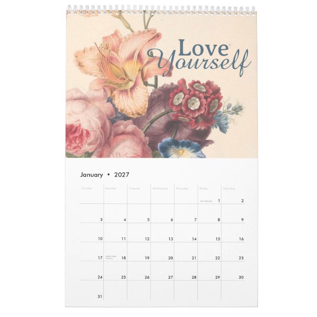 Vintages Selbstwachstum für 2025 - kundenspezifisc Kalender (Jan 2027)