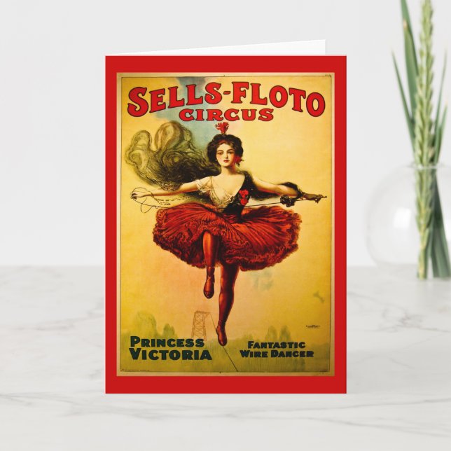 Vintages Sells Floto Circus Poster Karte (Vorderseite)