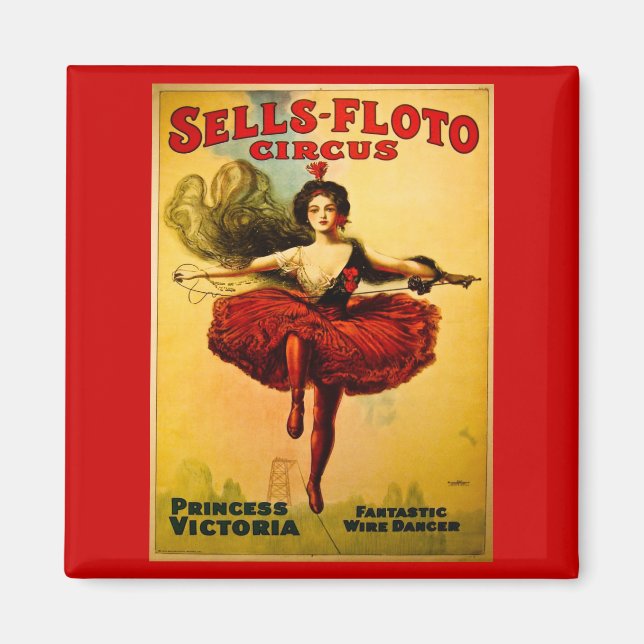 Vintages Sells Floto Circus Poster Magnet (Vorne)