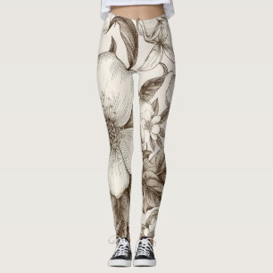 Vintages Sepia-Muster (14) Leggings