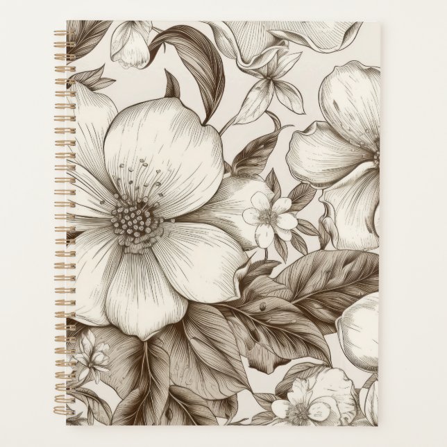 Vintages Sepia-Muster (14) Planer (Vorderseite)