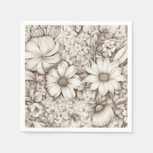 Vintages Sepia-Muster (5) Serviette