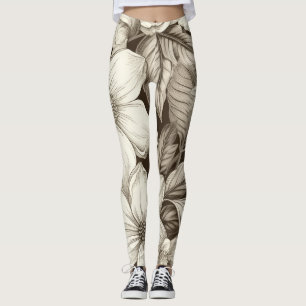 Vintages Sepia-Muster (6) Leggings