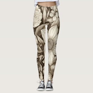 Vintages Sepia-Muster (7) Leggings