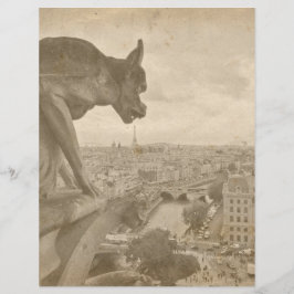 Vintages Sepia Paris Gargoyle Scrapbook