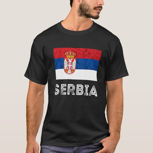 Vintages Serbien Serbischer Roots serbischer Pride T-Shirt (Vorderseite)