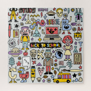 Vintages Set an der Doodle School Puzzle