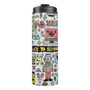 Vintages Set an der Doodle School Thermosbecher