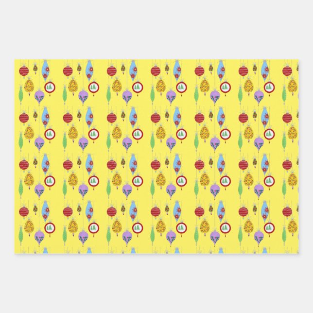 Vintages Set Geschenkpapier Set (Vorderseite)