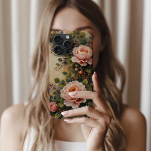 Vintages Shabby Chic Blush Pink Peonies Individuel Case-Mate iPhone Hülle