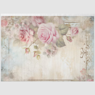 Vintages Shabby Chic errötet Englische Rose epheme Seidenpapier