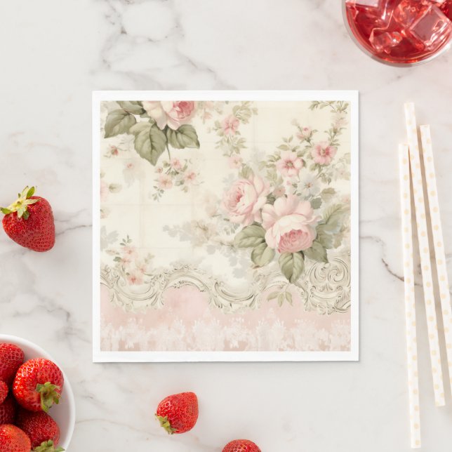 Vintages Shabby Chic Französisch Serviette (Beispiel)