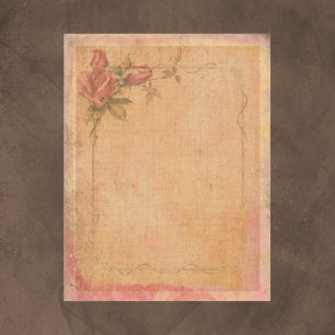 Vintages Shabby Chic Leinen Look Scrapbook Papier