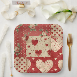 Vintages Shabby Chic Pappteller