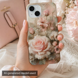 Vintages Shabby Chic Pastell Rosa Rose Case-Mate iPhone Hülle