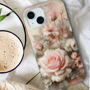 Vintages Shabby Chic Pastell Rosa Rose Case-Mate iPhone Hülle