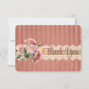 Vintages Shabby Chic Personalisiert Dankeskarte