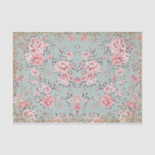 Vintages Shabby Chic-Tissue-Papier Seidenpapier (Vorderseite)