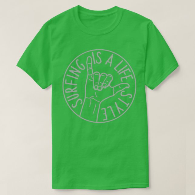 Vintages Shaka Surf Handzeichen T-Shirt (Design vorne)