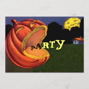 Vintages Shouting JOL Halloween-Party Einladung