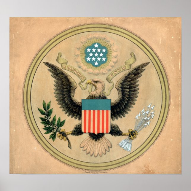 Vintages Siegel der USA Poster (Vorne)