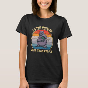 Vintages Siegel I Liebe Pickles mehr als Leute pic T-Shirt
