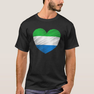 Vintages Sierra Leone - Sierra Leone - Flaggenhoch T-Shirt