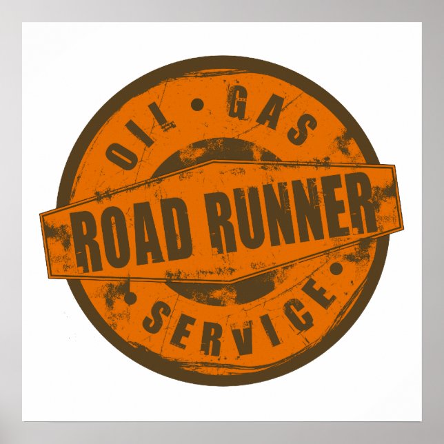 Vintages Sign Road Runner Poster (Vorne)