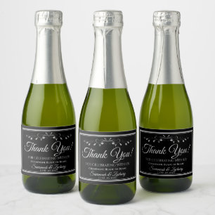 Vintages Silber Geblüht auf Black Wedding Vielen D