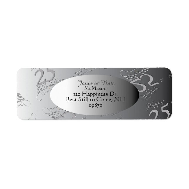 Vintages Silver 25. Wedding Anniversary" (Vorne)