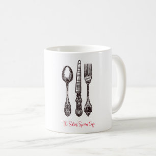 Vintages Silverware Verziert Artisan Food Business Kaffeetasse