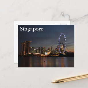 Vintages Singapur Tourismus - Reisen hinzufügen Postkarte