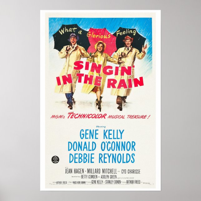 Vintages Singin im Regenfilm Poster (Vorne)
