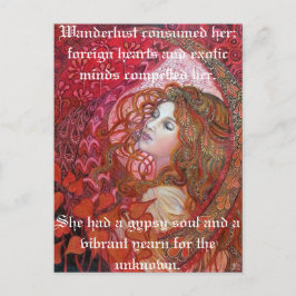 Vintages Sinti und Roma-Soul Wanderlust Zitat Post Postkarte