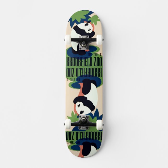 Vintages Skateboard "Brookfield Zoo" (Vorderseite)