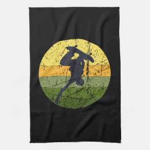 Vintages Skateboard Geschirrtuch