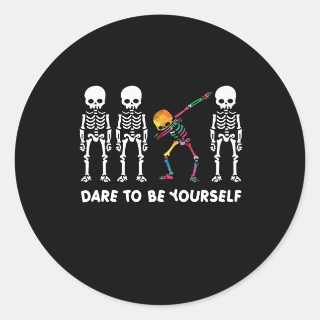 Vintages Skateboarding Art Illustrationshemd Runder Aufkleber (Vorderseite)