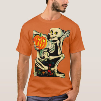 Vintages Skelett O Lantern Dekoration T-Shirt