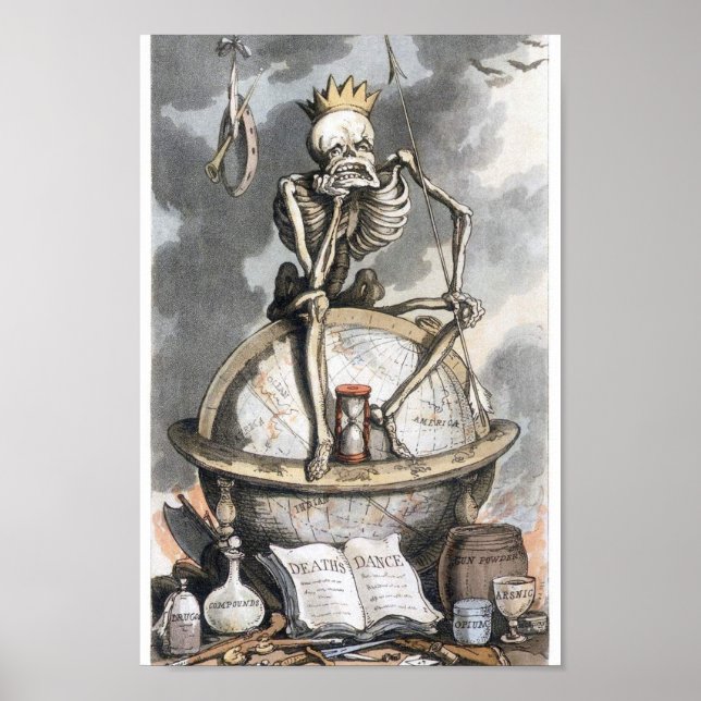 Vintages Skelett Poster (Vorne)