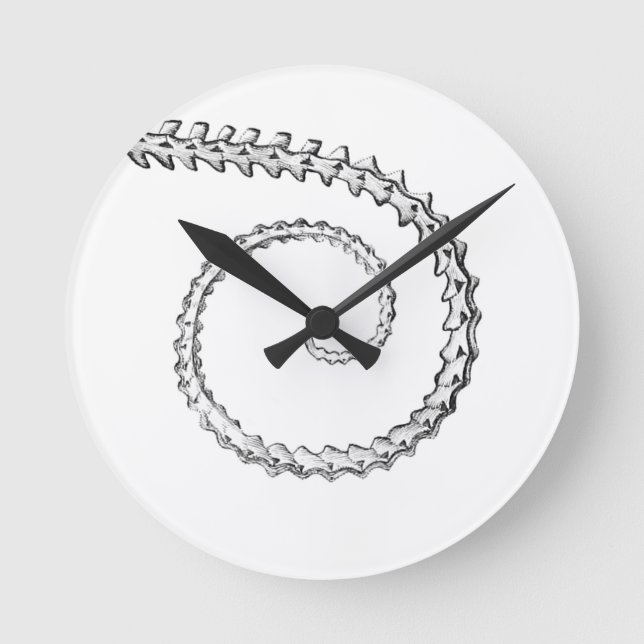 Vintages Skelett Runde Wanduhr (Vorderseite)