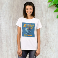 Vintages Skelett Surfen California Beach