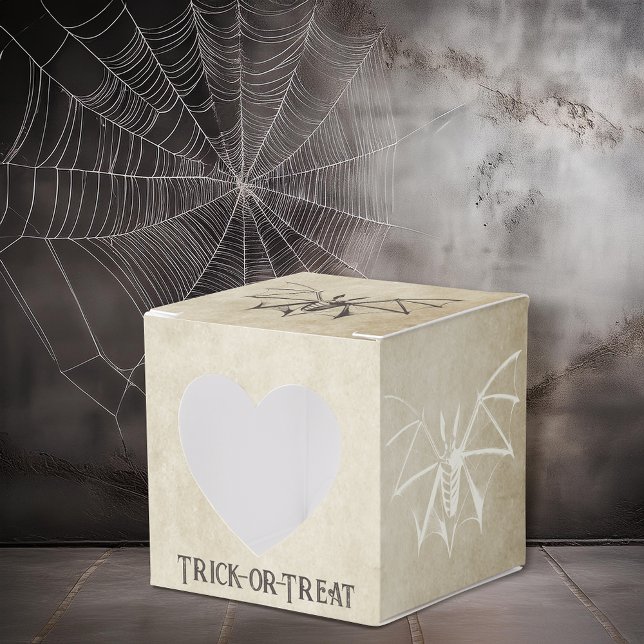 Vintages Skelettbast Halloween Geschenkschachtel (Von Creator hochgeladen)